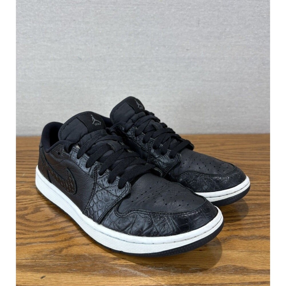 Nike Air Jordan 1 Low Golf Black Crocodile Mens Size 9 Spikeless G DD9315-003